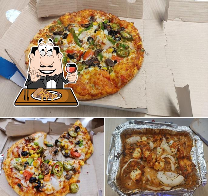 At Domino’s Pizza, you can get pizza