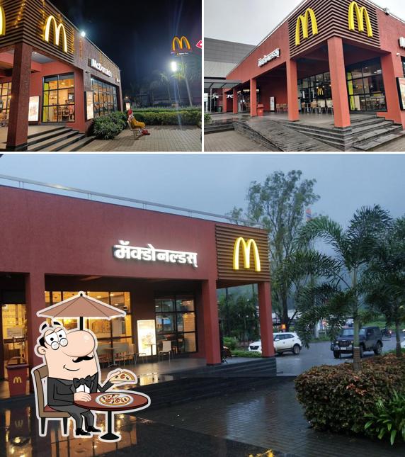 Enjoy the view outside McDonald's
