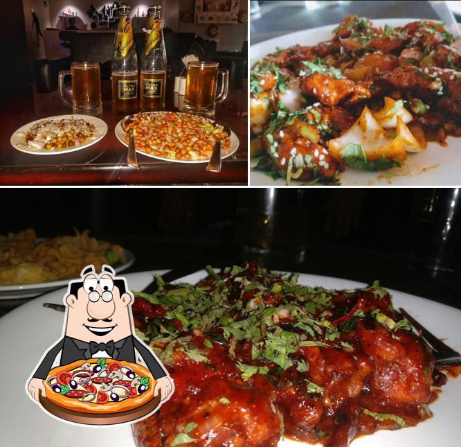 Get pizza at Pegasus Bar