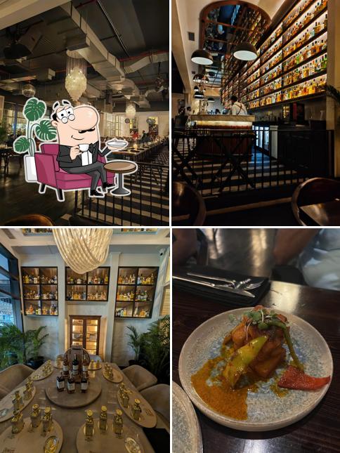 The interior of Whisky Samba Hyderabad