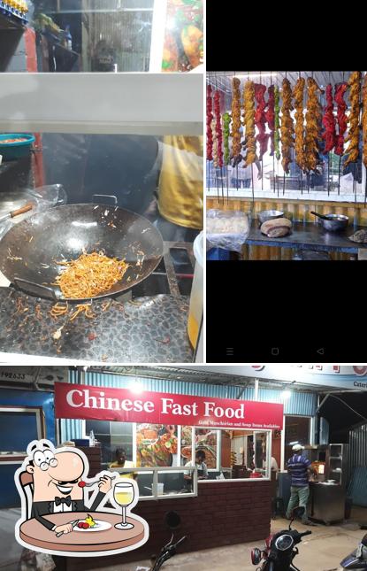 The picture of food and exterior at Biryani Point