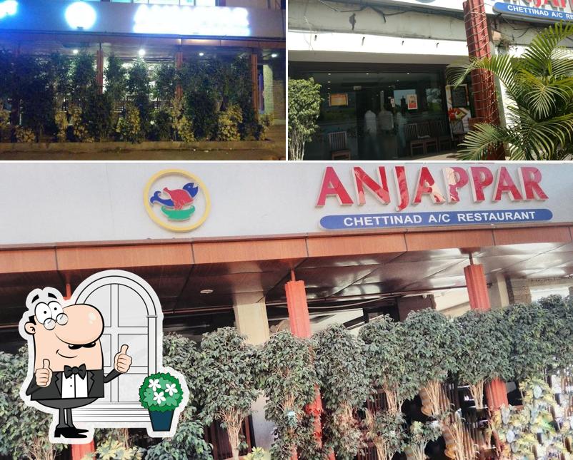 The exterior of Anjappar Chettinad Restaurant