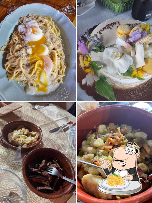 Spaghetti alla carbonara al Agriturismo Piano di Pero