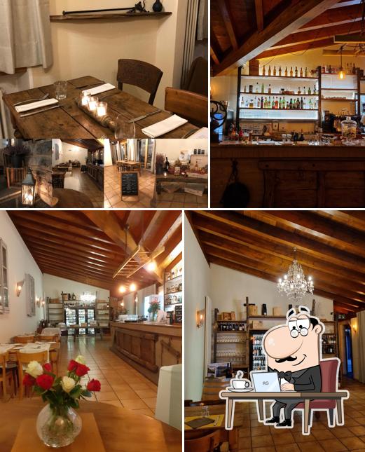 Gli interni di Osteria Degli Amici Figino