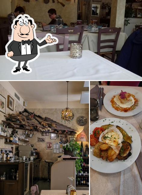 Gli interni di Trattoria La Rustica
