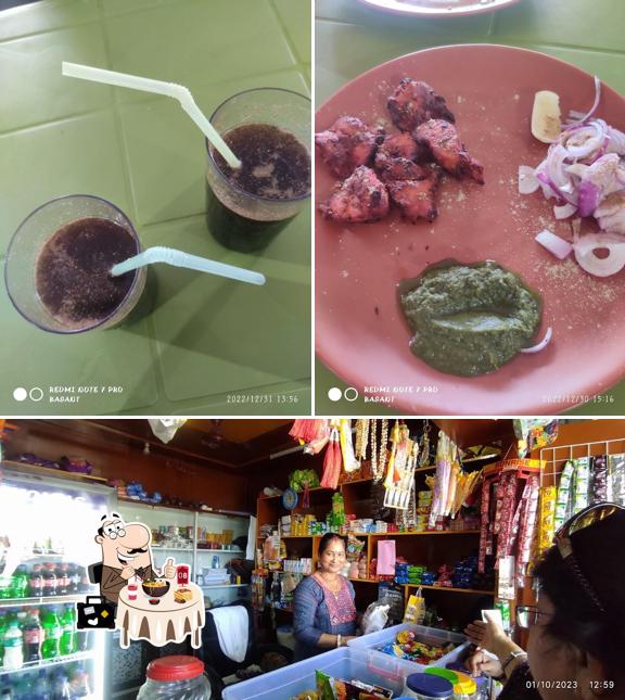 This is the picture displaying food and interior at K b Restaurant