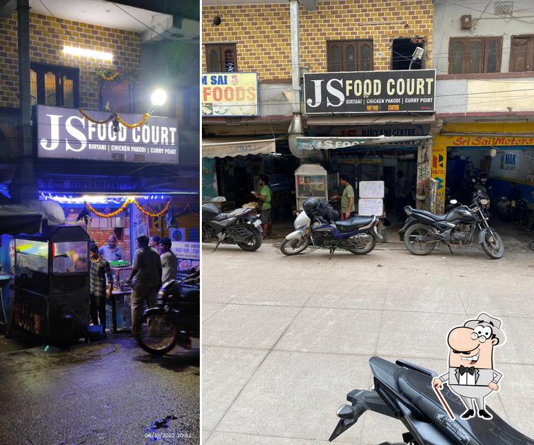 The exterior of Js food court