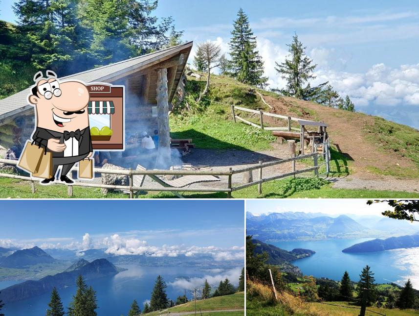 Puoi goderti l'aria fresca da seduto all'esterno di Unterstetten