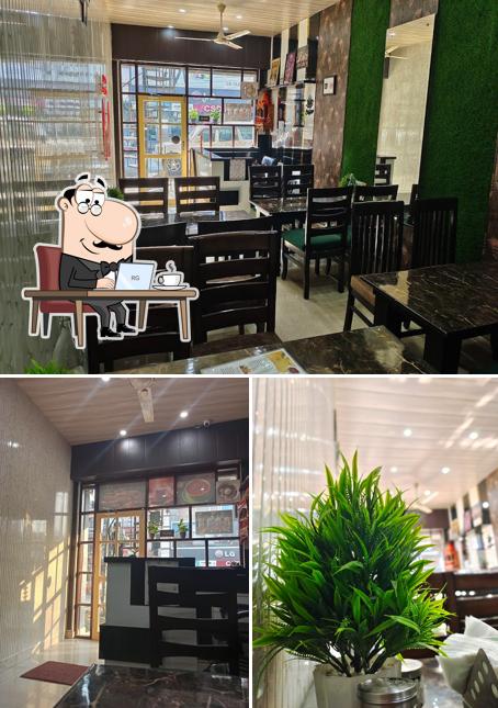 The interior of Neon Berry Cafe