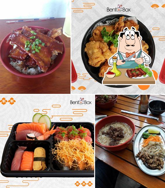 Costelas de porco em Bento Box