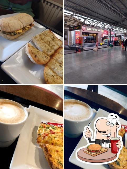 Try out a burger at Café Coffee Day