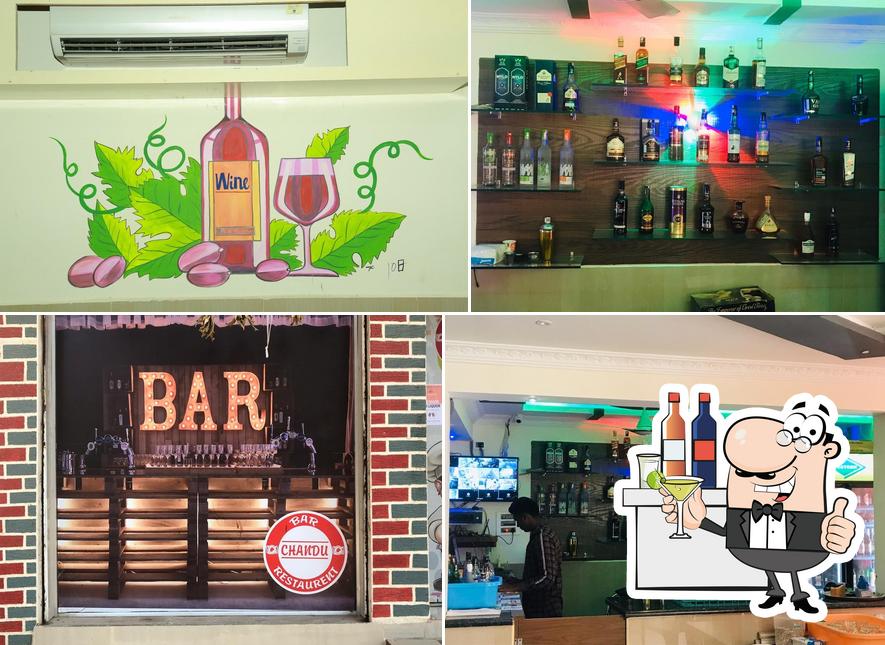 Chandu Restaurant & Elite Bar is distinguished by bar counter and drink