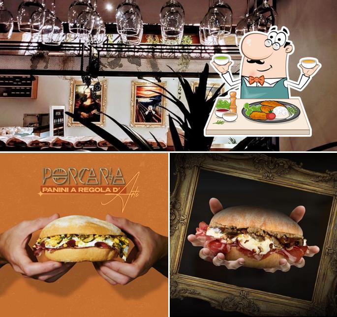 Questa è la immagine che presenta la cibo e interni di Porcaria - Il Panino Gourmet & Burger Factory