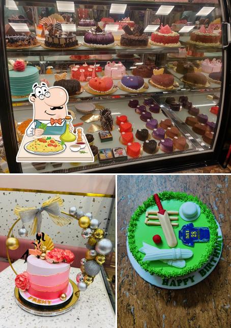 This is the picture displaying food and interior at Sweet County Sion