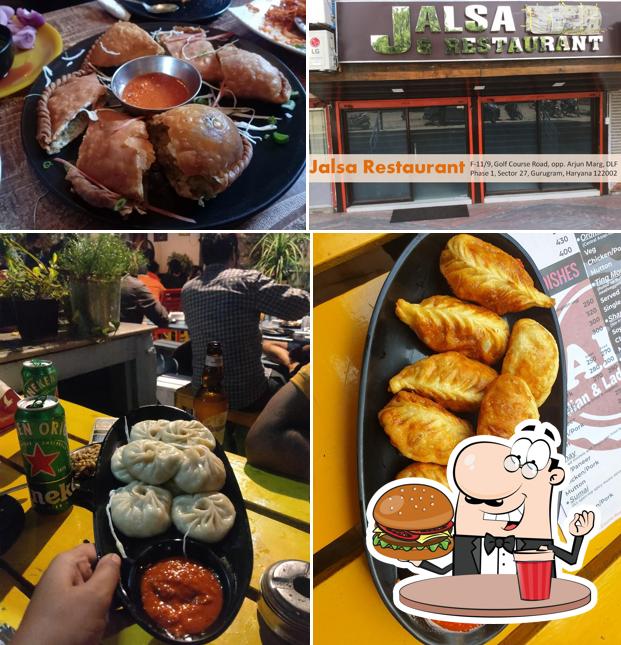 Order one of the burgers available at Jalsa Restaurant