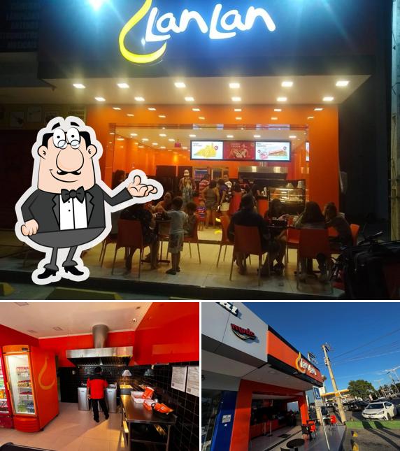 A ilustração do LanLan’s interior e exterior