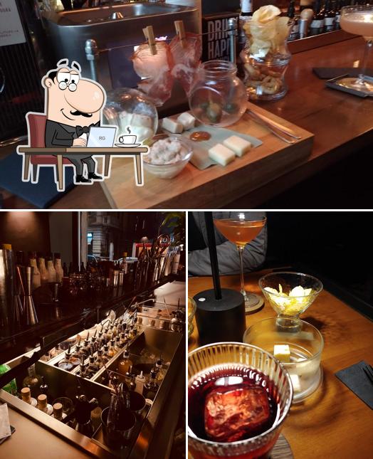 Gli interni di drinc. Cocktail & Conversation