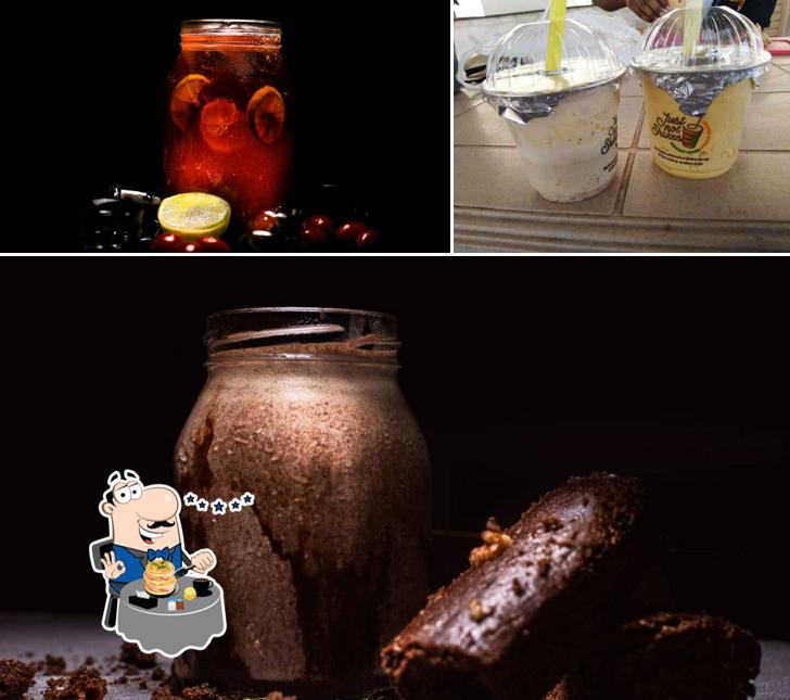 Among various things one can find food and beverage at Just not shakes