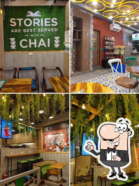 The interior of Chaayos Cafe at Green Glen Layout