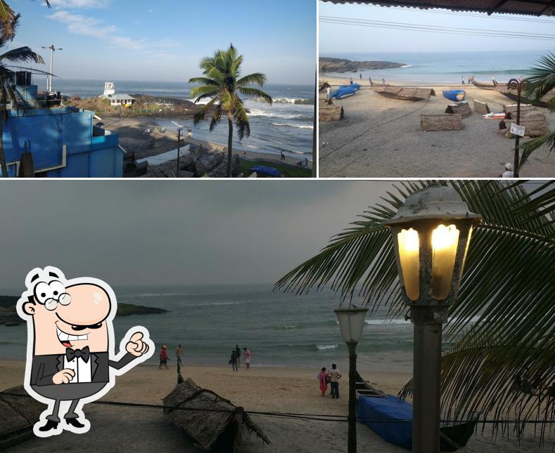 The outside part is an important feature of Hotel Sea Face Kovalam