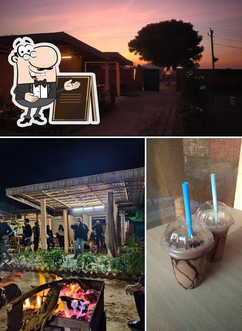 Take a look at the image showing exterior and beverage at Mystery Machine - The Gourmet Café