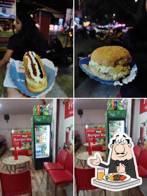 Among various things one can find food and interior at Burger Guyz