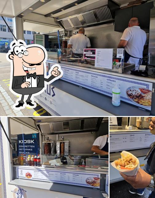 Gyros Zeus - Greek God of Gyros si caratterizza per la interni e cibo