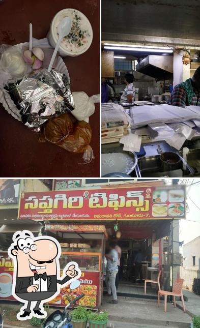 The interior of Sapthagiri Tiffins