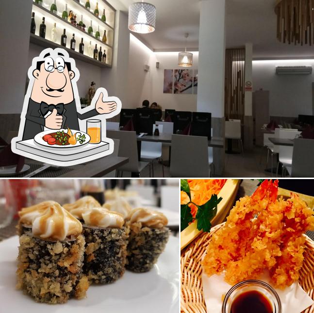 La cibo e interni del ristorante