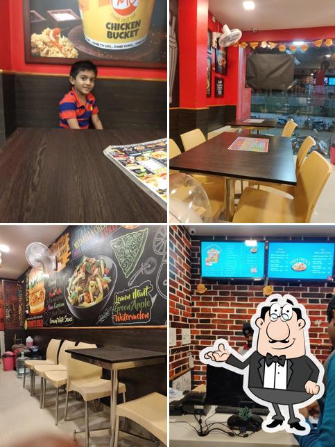 Take a seat at one of the tables at meat and eat