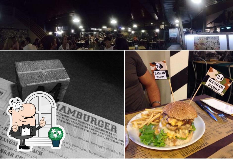 Goditi la vista dagli esterni di Hangar Burger