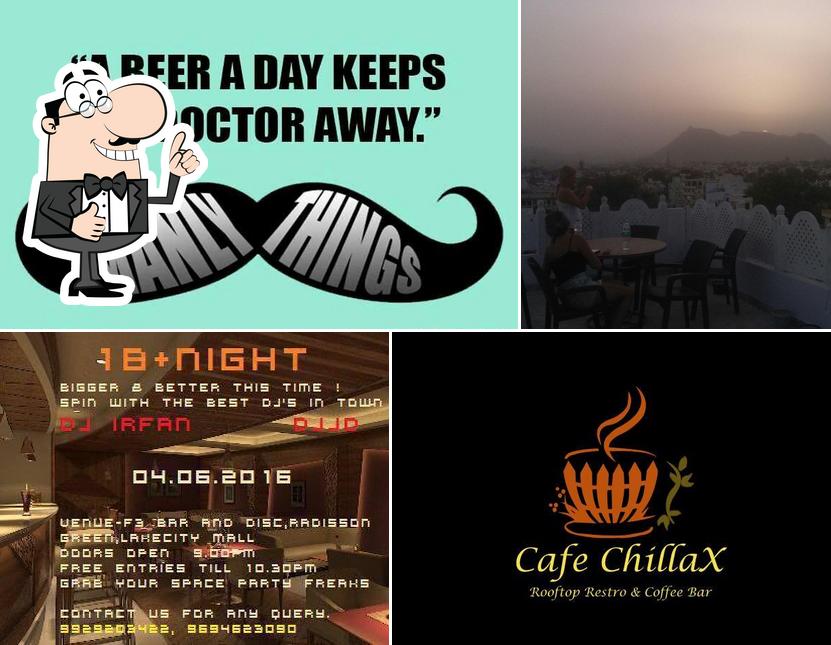 Here's a pic of Cafe Chillax psychedelic lounge Udaipur