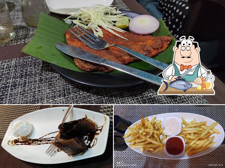 Grilled salmon at Hotel Anantashram