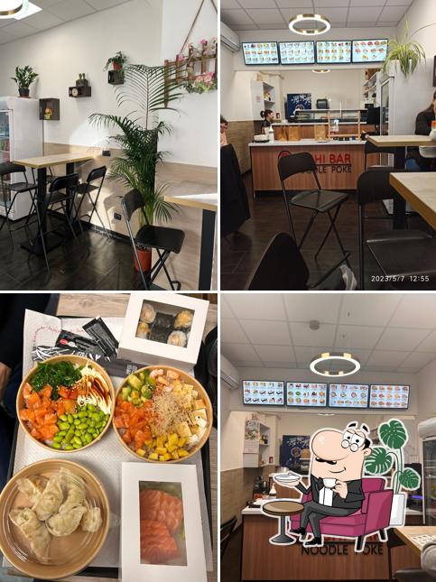 Dai un'occhiata agli interni di Q Sushi bar