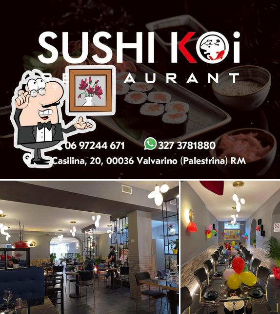 Questa è la foto che presenta la interni e sushi di SUSHI KOI PALESTRINA