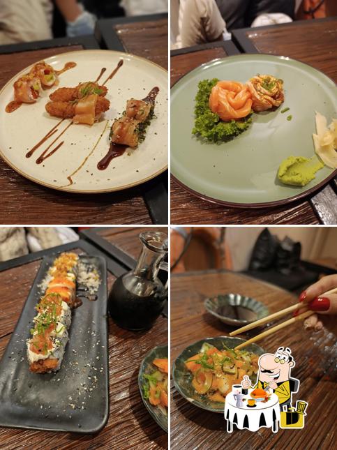 Platos en Soam Sushi