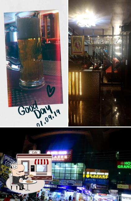 The picture of exterior and beer at Lazeez Restaurant- Moradabad