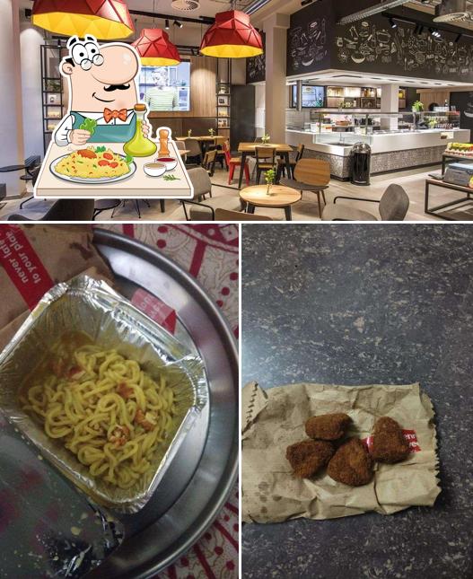 This is the picture showing food and interior at MAGGI POINT