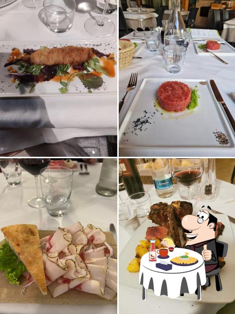 Piatto di formaggi al La Vecchia Trattoria del Castello