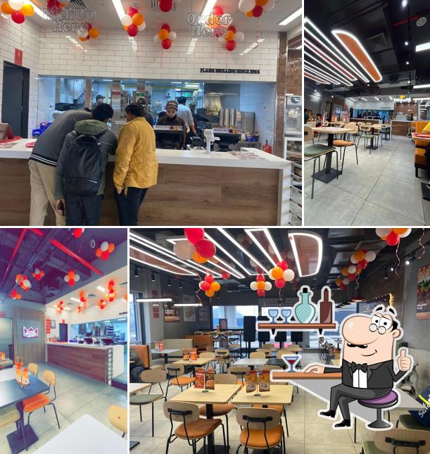 The interior of Burger King