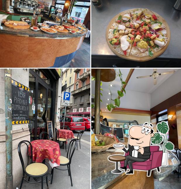 Guarda la foto che mostra la interni e cibo di Bar Arcobaleno Milano