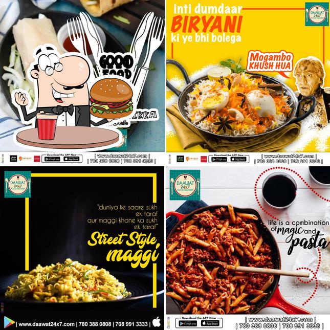 Order a burger at Daawat (Hotel Tilak)