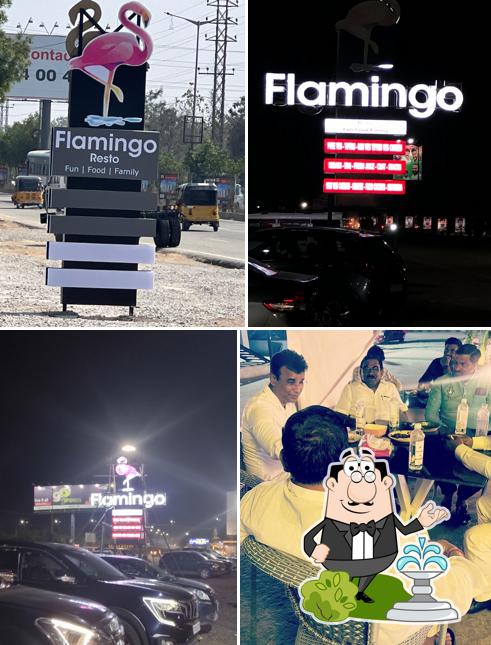 The exterior of Flamingo Resto Drive inn Restaurant