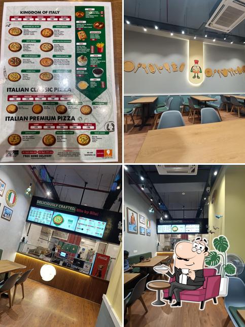 The interior of Taranovas Pizza