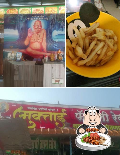 Among various things one can find food and exterior at hotel muktai family restaurant