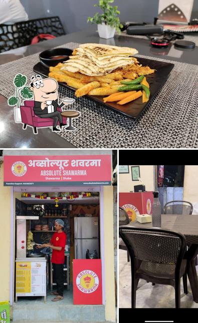The interior of Absolute Shawarma