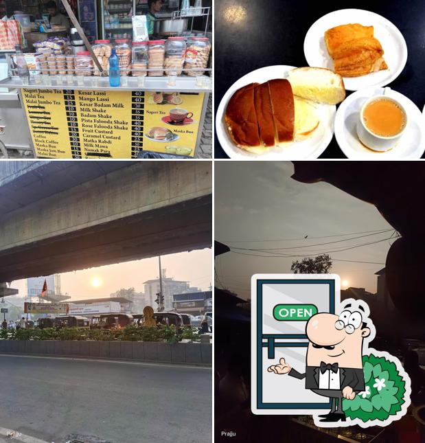 The restaurant's exterior and drink