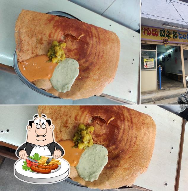 This is the picture depicting food and exterior at New Guru Tiffin Cener
