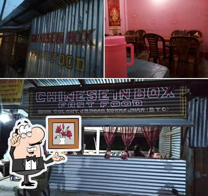 This is the photo displaying interior and exterior at Chinese in box