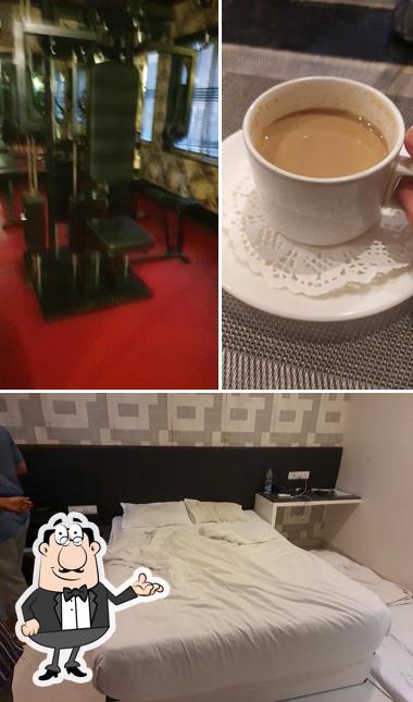 This is the photo displaying interior and beverage at Hotel Mansingh